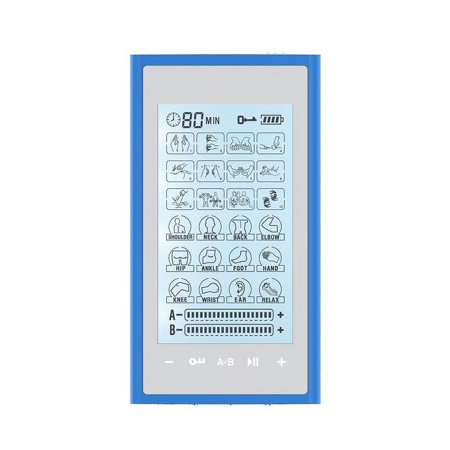 HealthmateForever T24AB2 Touch Screen TENS Unit & Muscle Stimulator (Blue on White)