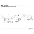 thumbnail image 2 of Kingston KB292 Magellan Two-Handle 4-Hole 8" Centerset Kitchen Faucet with Side Sprayer in Polished Chrome, 2 of 4