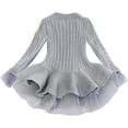 thumbnail image 6 of Zshosam Toddler Long Sleeve Dress Girl Dress Fancy Prom Long Sleeve Dresses Size 18 24 Months,(Grey 18-24 Months), 6 of 9