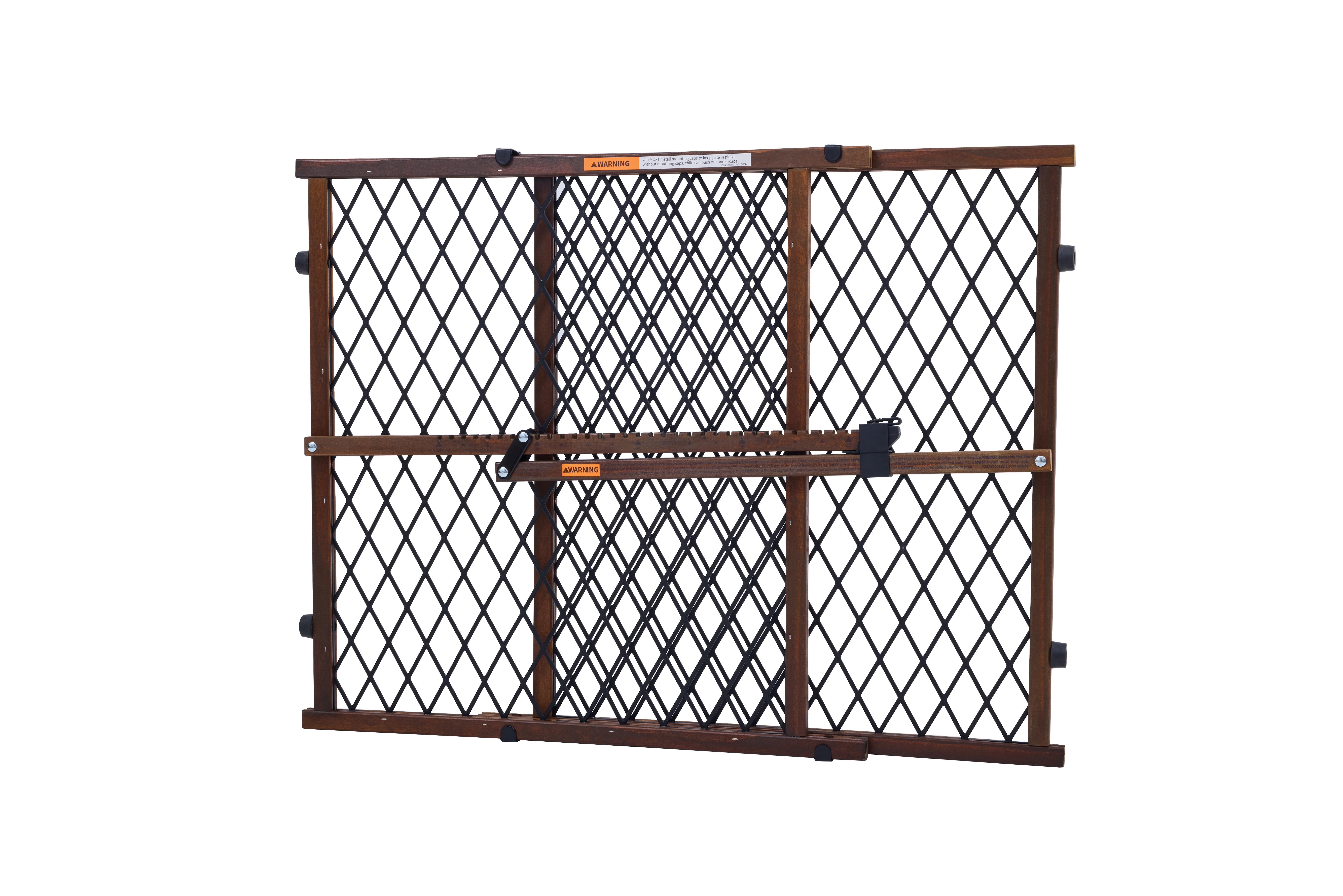 Parent's Choice Brown Farmhouse Safety Baby Wooden Gate for Aged 6 to 24 Months