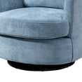 thumbnail image 2 of Aukfa 32" Wide Swivel Barrel Chair Accent Chair with Pillow for Living Room Bedroom, Chenille, Blue, 2 of 18
