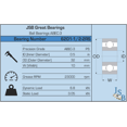 thumbnail image 2 of (Qty. 10) 6201-1/2-2RS C3 EMQ Premium Ball Bearings ABEC-3 6201-8-2RS 1/2” ID, 2 of 3