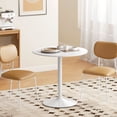 thumbnail image 2 of HOMCOM Round Dining Table with Steel Base, Non-slip Pad for Living Room, 2 of 10