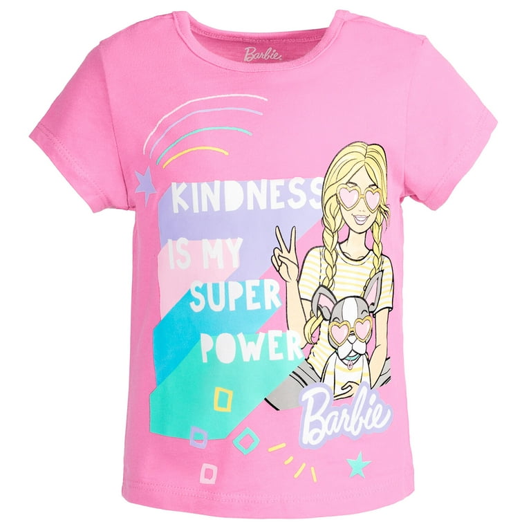 Pack Toddler Girls Toddler Barbie 2 Kid Big to T-Shirts