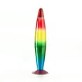 thumbnail image 3 of Urban Shop, 16" Rainbow Motion Volcano Lamp, White Wax, Rainbow Painted Metal Base, 3 of 10