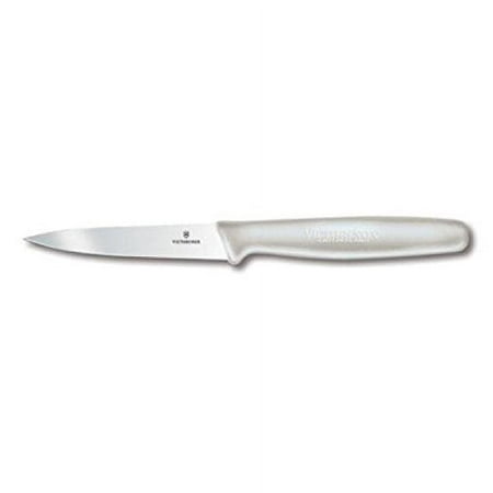 Victorinox 3.25 Inch Kitchen Paring Knife: Straight Edge – Spear Point – Swiss Classic Handle – White