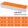 thumbnail image 3 of Plastic Razor Blade Scraper, 4 PCS Stickers Paint Labels Scraper Removal Tool with 100 PCS Plastic Replacement Blades, 3 of 5