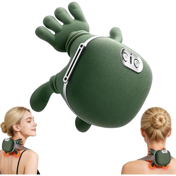 Neck Massager with Heat - Deep Tissue Shiatsu Electric Neck and Shoulder Massager, 4D Kneading Design, Cordless Masajeador De Espalda Y Cuello, Portable for Travela