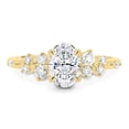 thumbnail image 2 of ESTE ORIGIN 1.25ct Oval Lab-Grown Diamond Engagement Ring with Accent Stones – 14K Yellow Gold Promise Ring for Women, US 7.5., 2 of 5