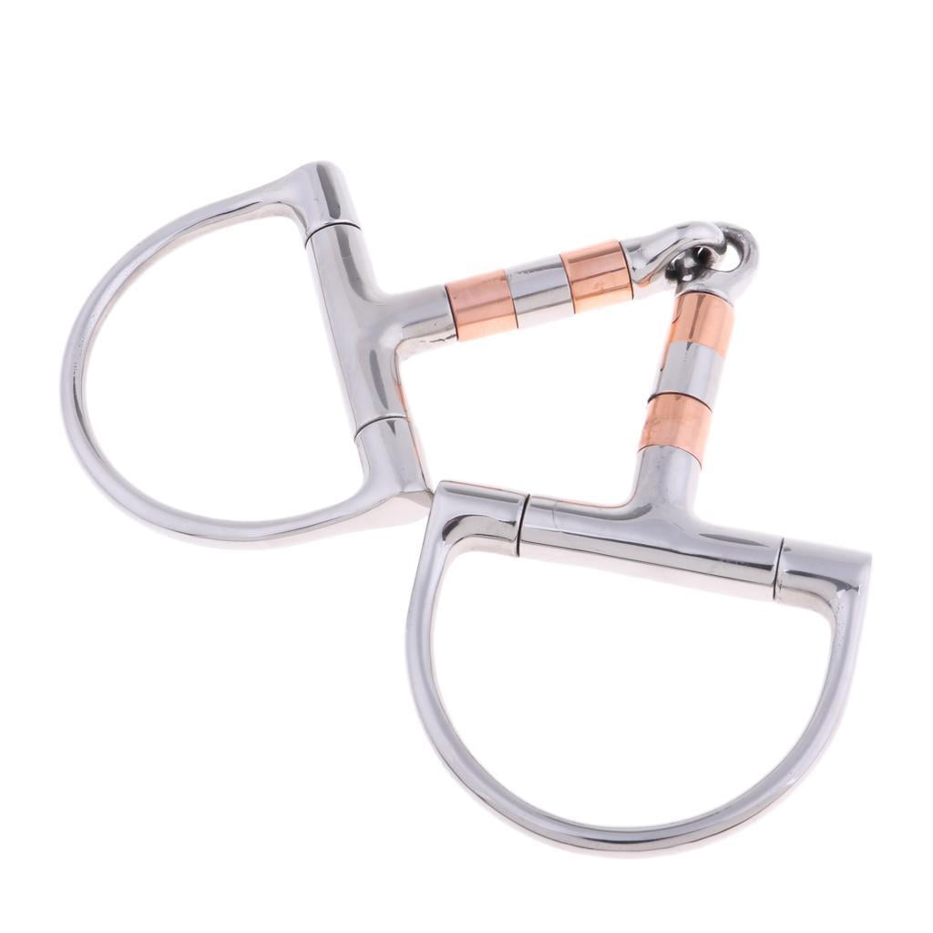 CHALLENGER Stainless Steel D-Ring Snaffle Bit With Copper Mouth - Horse Tack & Riding Gear