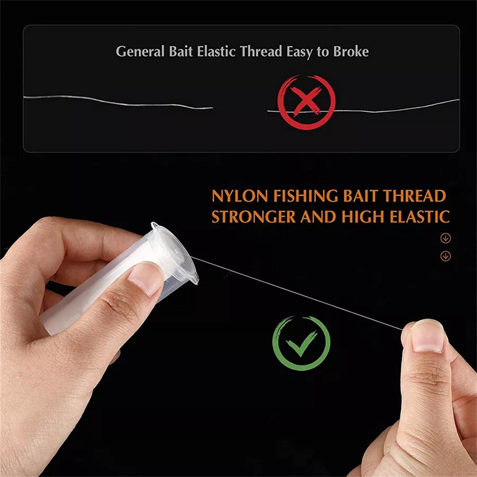10Pcs Fishing Thread Nylon Elastic Fishing Line Fishing Baits Thread Spool Stretchy Fishing Line Baits Wrap Thread