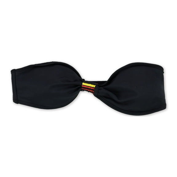 Aeropostale Womens Removeable Pad Bandeau Swim Top, Black, Juniors, Large