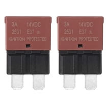 Automotive Resettable Fuse, 14V DC 3A E37 Low Profile ATC/ATO Automotive Blade Circuit Breaker Reset Fuses for Car, Truck, RV, SUV, Marine, Boat, Motorcycle, Pack of 2