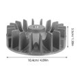 thumbnail image 2 of ETHZZLE Roues de Tondeuse Finition Acier Argent pour Usage Extérieur 1 Ensemble, 2 of 8