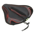 thumbnail image 1 of Funda de asiento de bicicleta, cojín de sillín con gran almohadilla de gel cómoda y sobredimensionada para hombres y mujeres, bicicletas estáticas, roja, 1 of 7