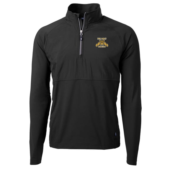 Men's Cutter & Buck Black North Carolina A&T Aggies Adapt Eco Knit Hybrid Recycled Quarter-Zip Pullover Top