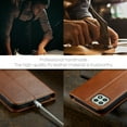 thumbnail image 5 of Wallet Case For Samsung A22 5G, Case Wallet-High Quality Leather Magnetic Closure Case-RFID Blocking Card Holders-Shockproof TPU Shell Folio Cover Women Men For Samsung Galaxy A22 5G, Brown, 5 of 7