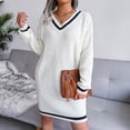 thumbnail image 3 of Vedolay Womens Cute Sweater Women's 2023 Fall Casual Sweaters Batwing Long Sleeve Crew Neck Knit Pullover Tops,White S, 3 of 4