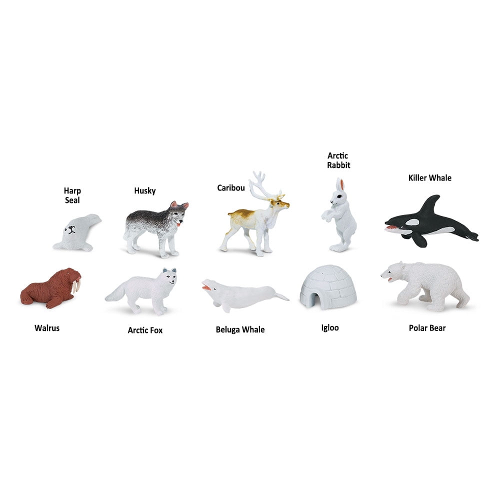 Safari Ltd. | Arctic Animals - 48 Assorted Pieces | Bulk Bag Collection |  Miniature Toys for Boys & Girls