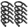 thumbnail image 2 of Cable de iluminación DMX de 1 m y 3 pines para luces LED Par, cabeza móvil, equipo de DJ (negro), 2 of 5