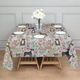 thumbnail image 3 of Cute Pitbull Terriers Dog and Flower Square Tablecloth,Waterproof Square Table Cover,Wipeable Spillproof Washable Table Cover for Home Kitchen Party Decor 52"x52"(132x132cm), 3 of 6