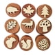 thumbnail image 3 of Sellos de goma de madera para manualidades, sellos para niños, para hacer tarjetas, bricolaje 9 piezas, 3 of 9