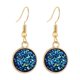 thumbnail image 1 of Qarigey 1 par de pendientes colgantes chapados en Drusy, colgantes redondos, accesorios de joyería multicolor, regalos femeninos, decoraciones para Ropa, zapatos y accesorios Miscelánea Azul claro Qarigey  AP009627-04B, 1 of 6