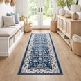 thumbnail image 3 of Madison Traditional 2' x 10' Dark Blue Polypropylene Indoor Area Rug, 3 of 7