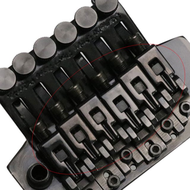 Pack of 6 Electric Guitar Bridge Saddle Replacement Portable Modified Stylish Stringed Insturment Saddles Components Accessories with Wrench