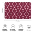 thumbnail image 3 of Burgundy Geometric Quatrefoil Pattern Bathroom Rugs Mat,Non Slip Microfiber Bathroom Rug,Rubber Backing,Soft Bathroom Mats for Bathroom Floor,Tub and Shower,17x27in(43x68cm), 3 of 5