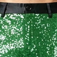 thumbnail image 3 of Men Shiny Sequin Straight‑Leg Dress Pants, Glitter Sparkly Waistband Trousers, Nightclub Party Stage Pants, 3 of 4