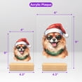 thumbnail image 5 of Hello Winter Pomeranian Frosty Morning Walk Welcome Snowy Christmas Acrylic Plaque Sign Ashwood Base Pom Dog Lover Gifts Home Desk Decor - 02018, 5 of 5