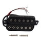 thumbnail image 1 of Pastilla humbucker de 6 cuerdas, de bajo ruido, precableada para reemplazo de guitarra eléctrica. Cromado 50 mm, 1 of 9