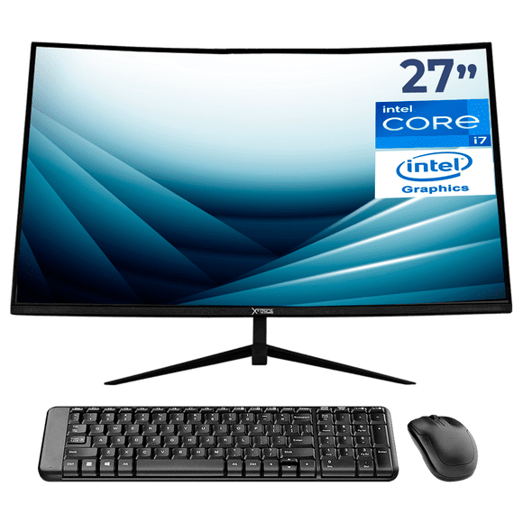 Computadora Multiagentes IA Mini PC XTREME PC GAMING TITAN Core i7 13620H 32GB SSD 1TB Monitor 27" Teclado Mouse Windows 11 WiFi 6