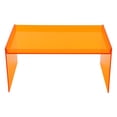 thumbnail image 6 of Acrylic Rectangle Coffee Table, Modern Coffee Table for Living Room Orange 80*50*40cm, 6 of 12