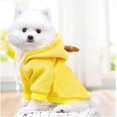 thumbnail image 2 of Pet Clothes Dog Hoodies Warm Sweatshirt Coat Puppy Autumn Winter Apparel Jumpsuit with Fruit Hood, Banana, L, 2 of 4