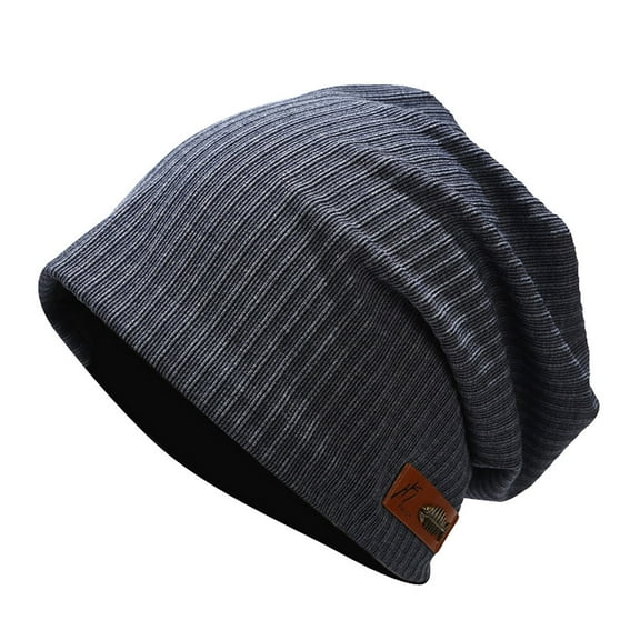 Herrnalise Men Women Winter Down Solid Color Pile Cap Casual Earmuffs Hat