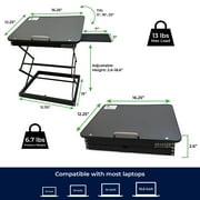 Adjustable Standing Desk Converter for Laptops – Portable Height Adjustable Laptop Stand with Mouse Pad, 2.6–18.6 Ergonomic Sit to Stand Desk Riser