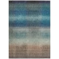 thumbnail image 2 of Addison Rugs Chantille Indoor/Outdoor Transitional Squares Blue Machine Washable Rectangle Rug, 5' x 7'6", 2 of 7