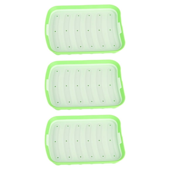 3 moldes de silicona para salchichas, perritos calientes, para hacer jamón, suplementos alimenticios para bebés, herramientas para hornear, color verde