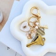 thumbnail image 6 of Wrapables Novelty Keychain and Bag Charm for Purse Handbag Backpack, White Heart Lock and Key, 6 of 6