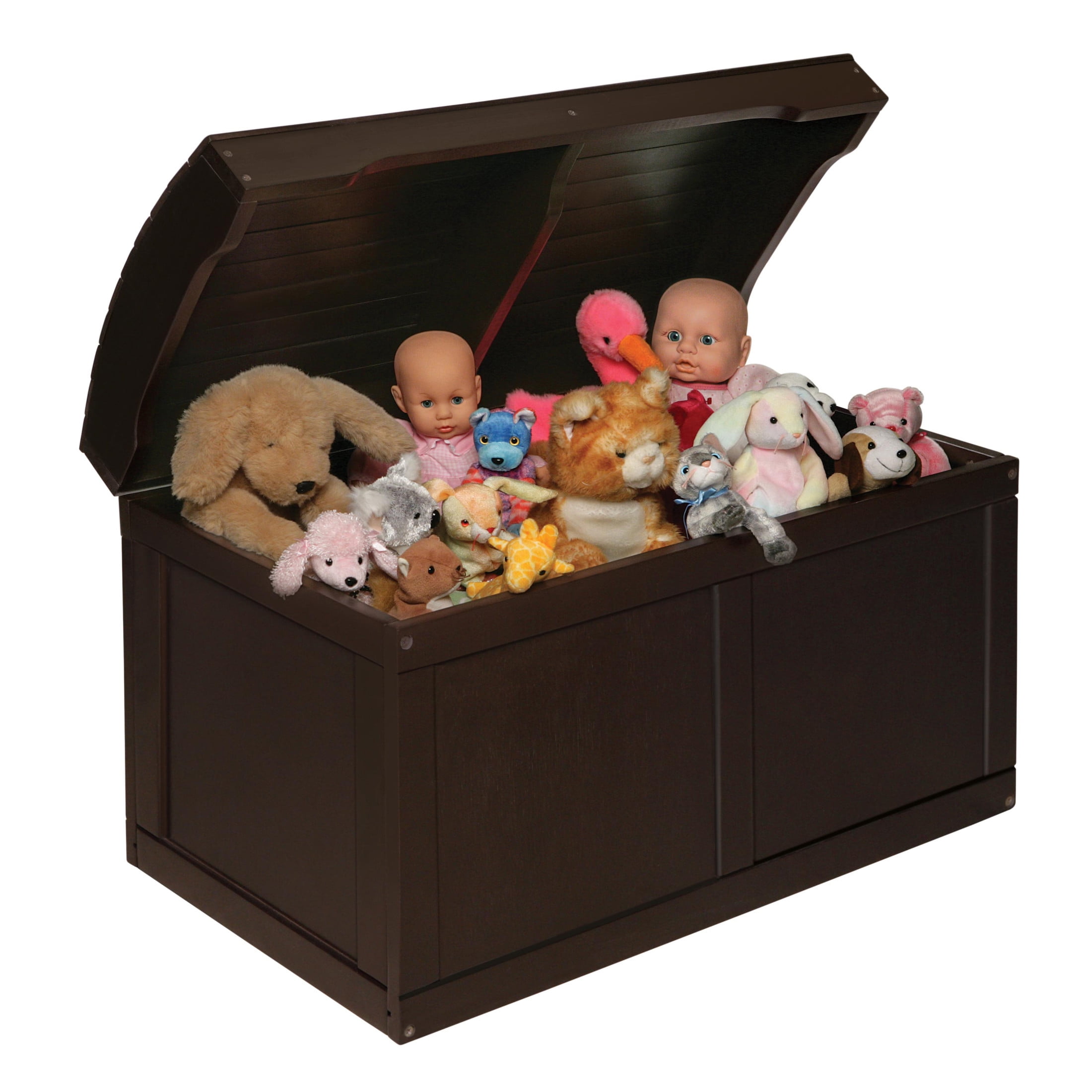 Badger Basket Child's Wooden 25 gal Barrel Top Toy Chest, Espresso