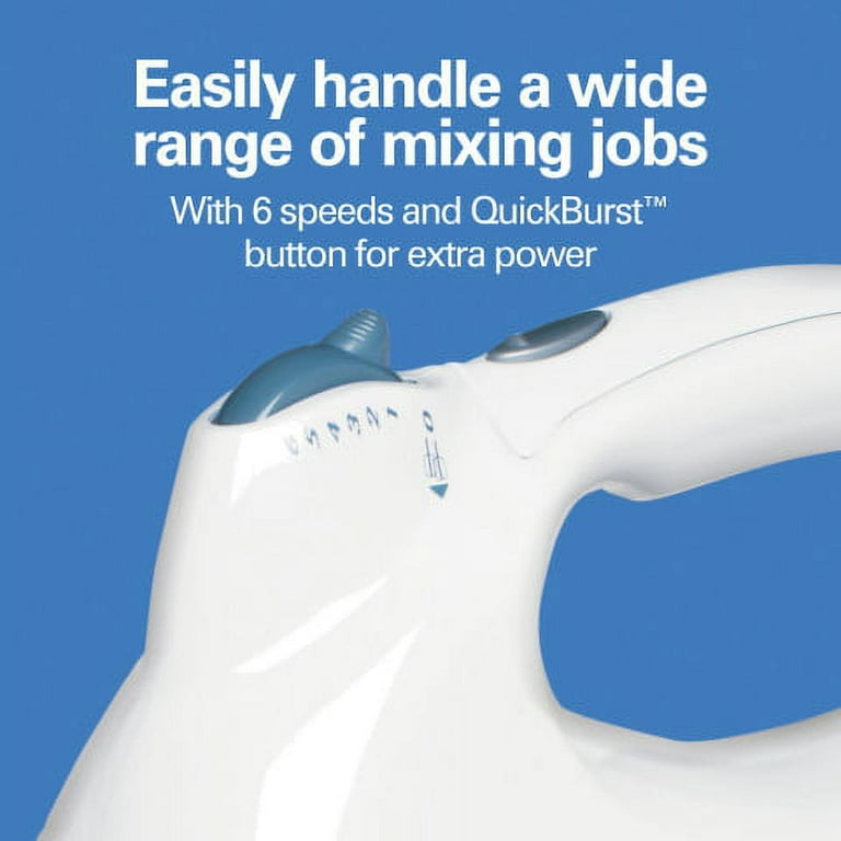 Hamilton Beach Power Deluxe 6-Speed Hand-Stand Mixer - White 64693