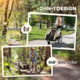 thumbnail image 4 of Aosom Child Bike Trailer with Storage, 5 Point Harness Baby Stroller Yellow, 4 of 10
