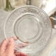 thumbnail image 3 of Glass Dinner Plates Vintage Clear Glass Embossed Dessert Plates Large Capacity Space Saving Fruit Tray, 3 of 5