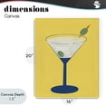 thumbnail image 4 of Stupell Industries Contemporary Martini Glass over Yellow Canvas Art, 16 x 20, by Robin Maria, 4 of 8