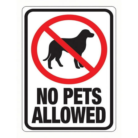 Hy-Ko Plastic Sign White 9" X 12" No Pets Allowed Polystyrene Case of 10