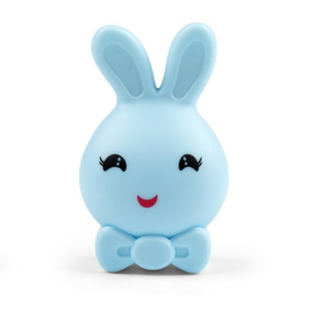 

Aousin LED Night Light Cute Rabbit Intelligent Bedside Lamp Bedroom Decor (Blue)