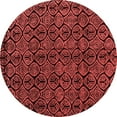 thumbnail image 1 of Ahgly Company Indoor Round Abstract Red Modern Area Rugs, 5' Round, 1 of 4