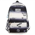 thumbnail image 3 of 1pc Simple Letter Pattern Backpack, Korean Version Large Capacity Computer Backpack, Gradient Color Backpack Casual Women's Men's Bag, 3 of 5